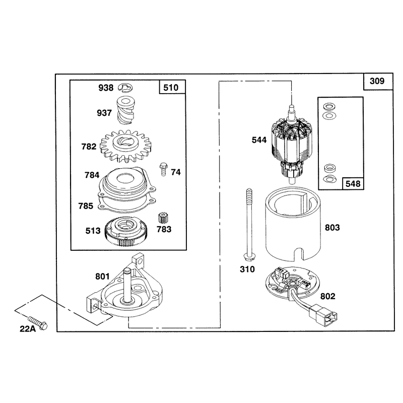 Engine Briggs and Stratton Model 124707-3185-01