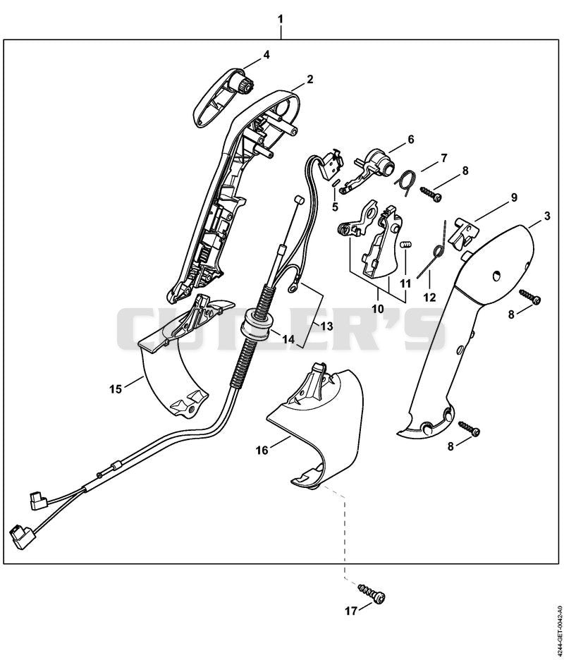 Control handle with electrostatic discharge