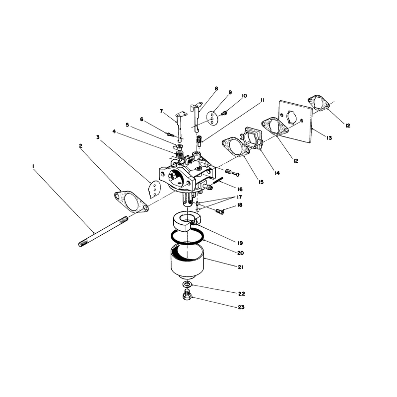 Carburetor Assembly Engine 47pe4 Used on Units with Serial No 6000101 - 6004101 Engine 47pf5 Used on Units with Serial No 6004102 and Up