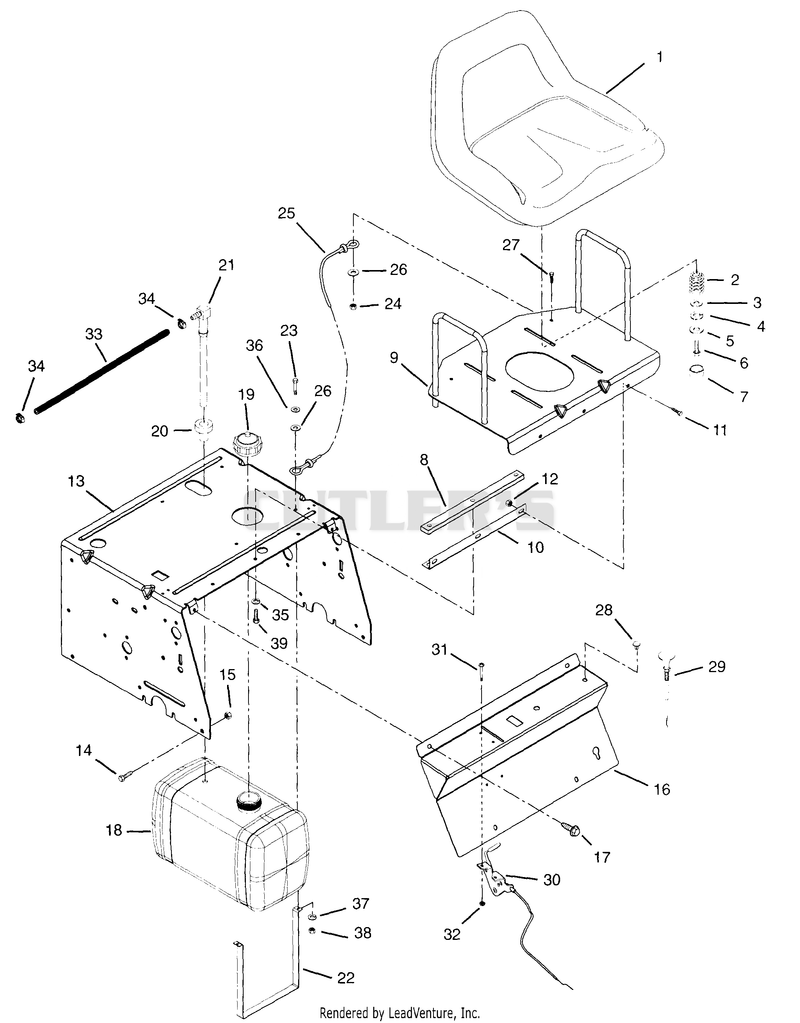 Seat, Support & Fuel Tank