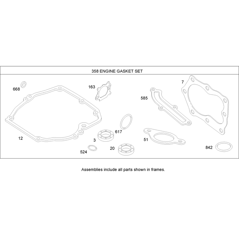 Gasket Assembly Briggs and Stratton 125K02-0202-E1