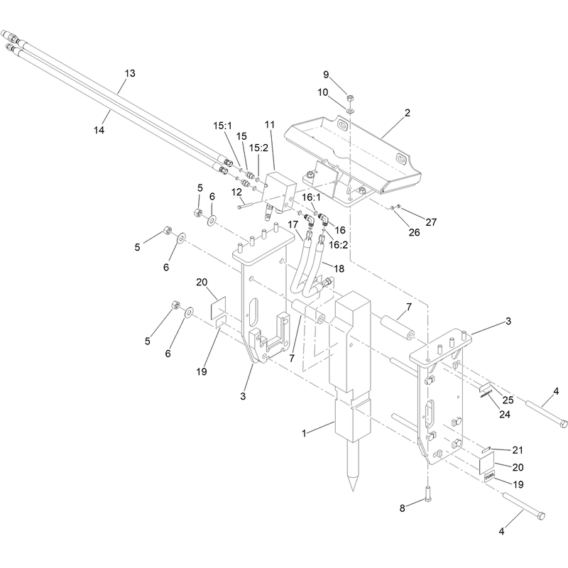 Breaker Attachment Assembly