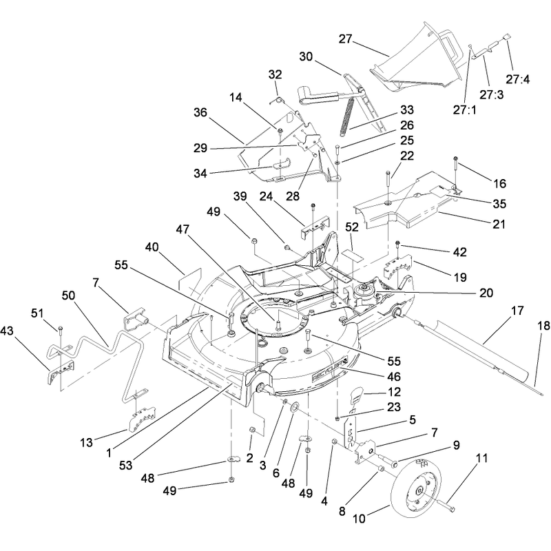 Housing Chute and Wheel Assembly