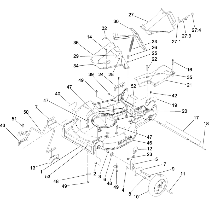 Housing Chute and Wheel Assembly