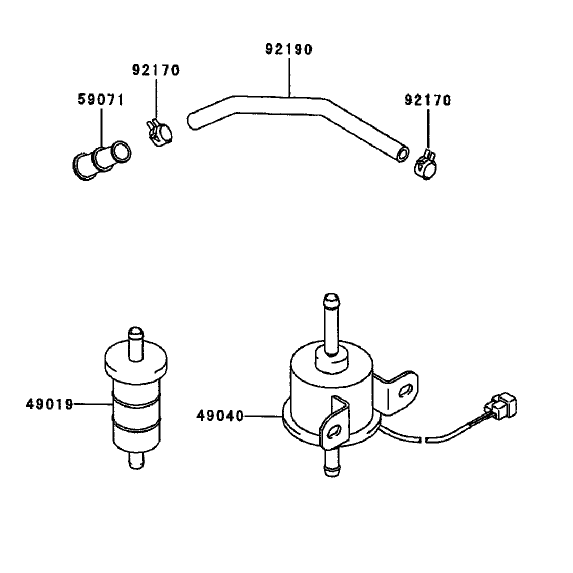 Fuel TankFuel Valve Assembly Kawasaki FD750D-AS03