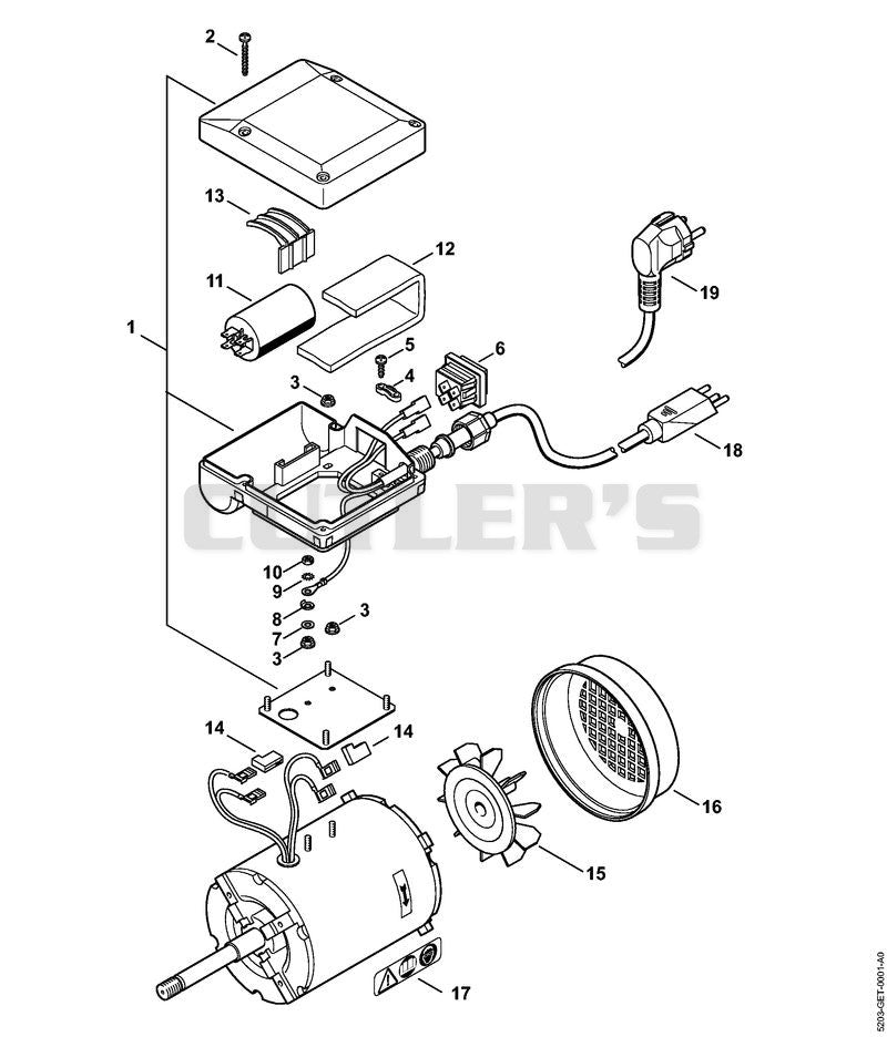 Electric motor 220 V/60 Hz