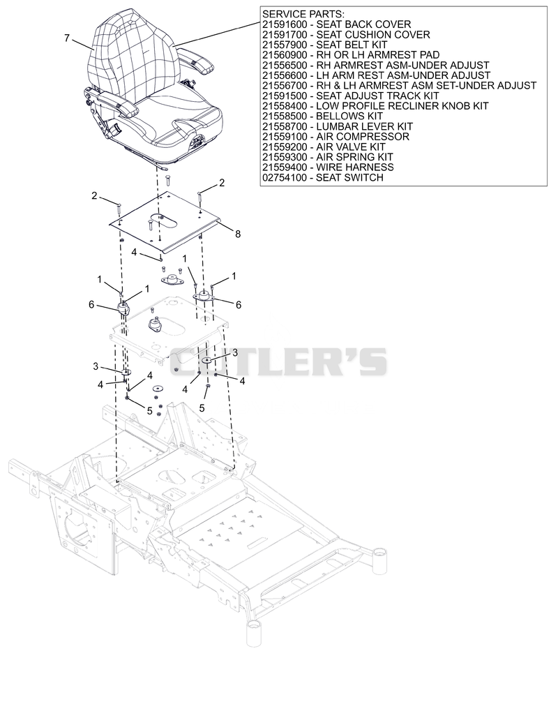 Seat and Seat Mount - Air Ride