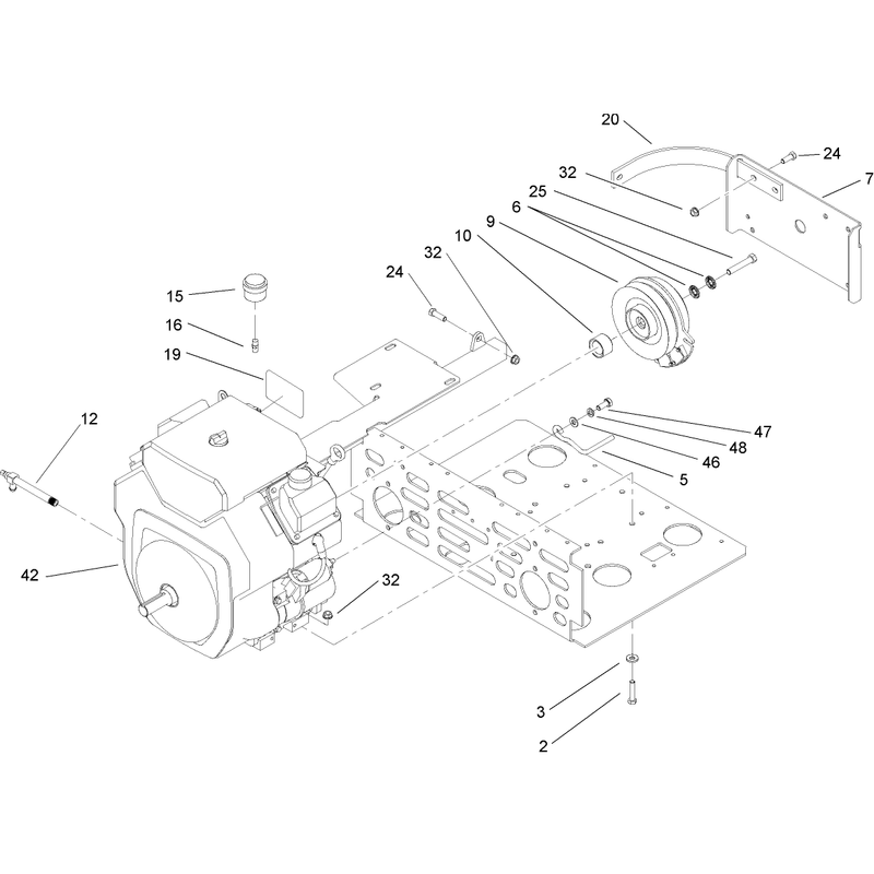 Engine and Clutch Assembly