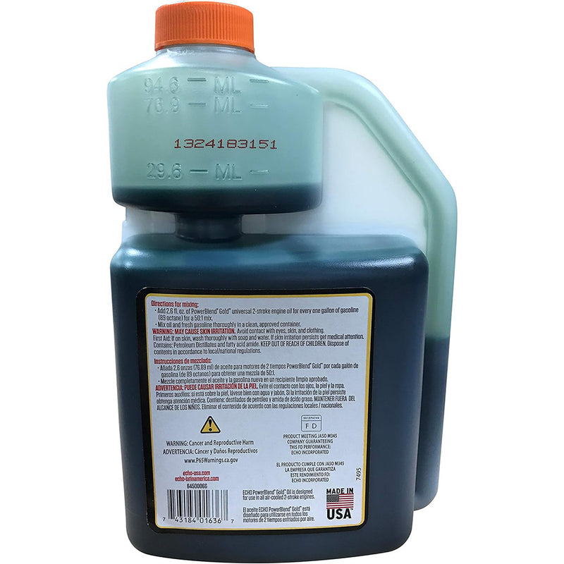 Echo 6450006G 16oz. Squeeze Bottle 50-1 2-Cycle Oil 16 oz - Makes 6 Gallons - 12 PACK