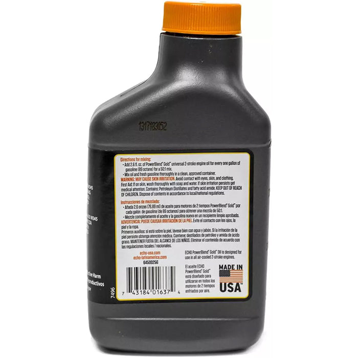 Echo 6450025 2-Stroke Engine Oil 6.4 oz Bottle 50:1 Mix for 2.5 Gallons - 48 PACK (CASE)