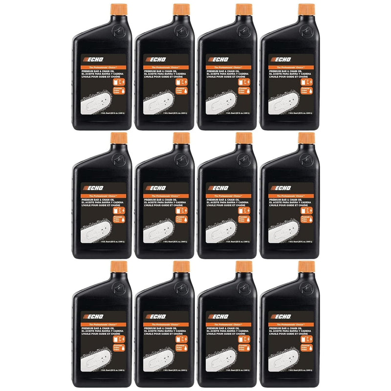 Echo 6459012 Premium Chainsaw Bar & Chain Oil Quart - 12 PACK