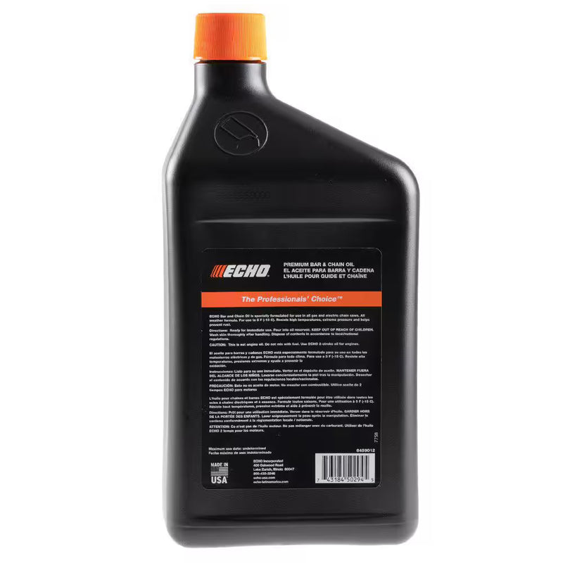 Echo 6459012 Premium Chainsaw Bar & Chain Oil Quart - 12 PACK