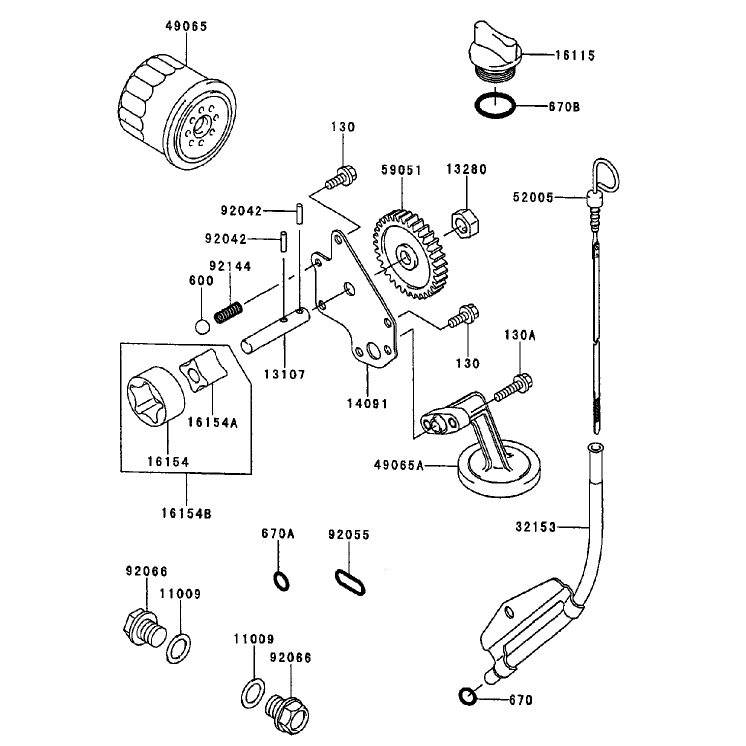 Lubrication Equipment Assembly Kawasaki FD750D-AS03