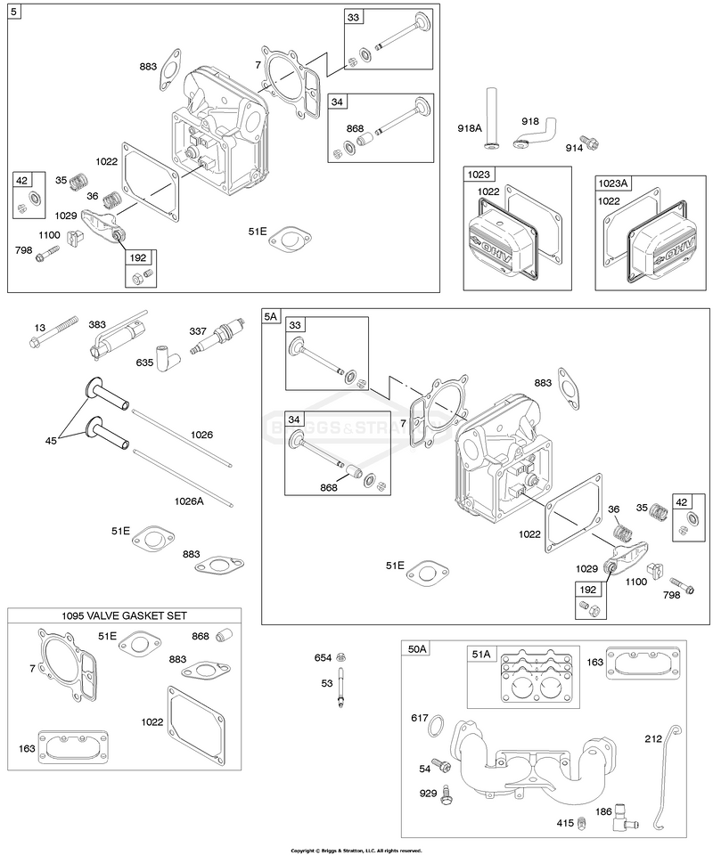 Cylinder Head, Gasket Set - Valve, Intake Manifold, Valves
