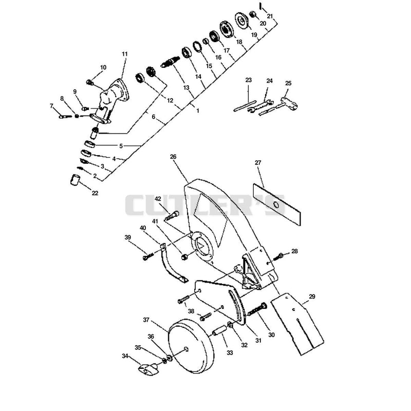 GEAR HOUSING ASY, SHIELD, TOOLS