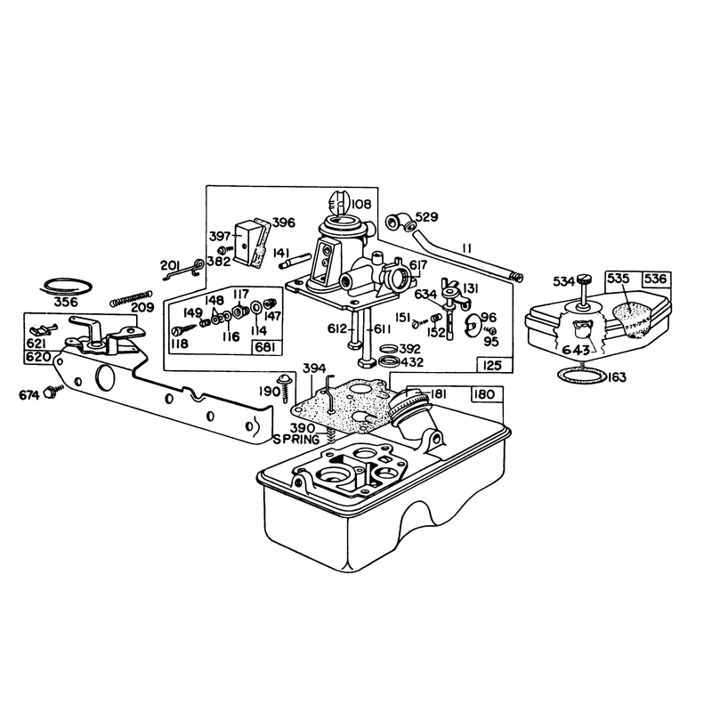 Engine Briggs and Stratton Model 92908-2052-01