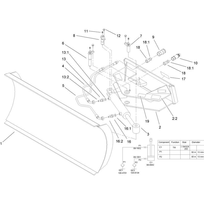 Hydraulic Blade Assembly