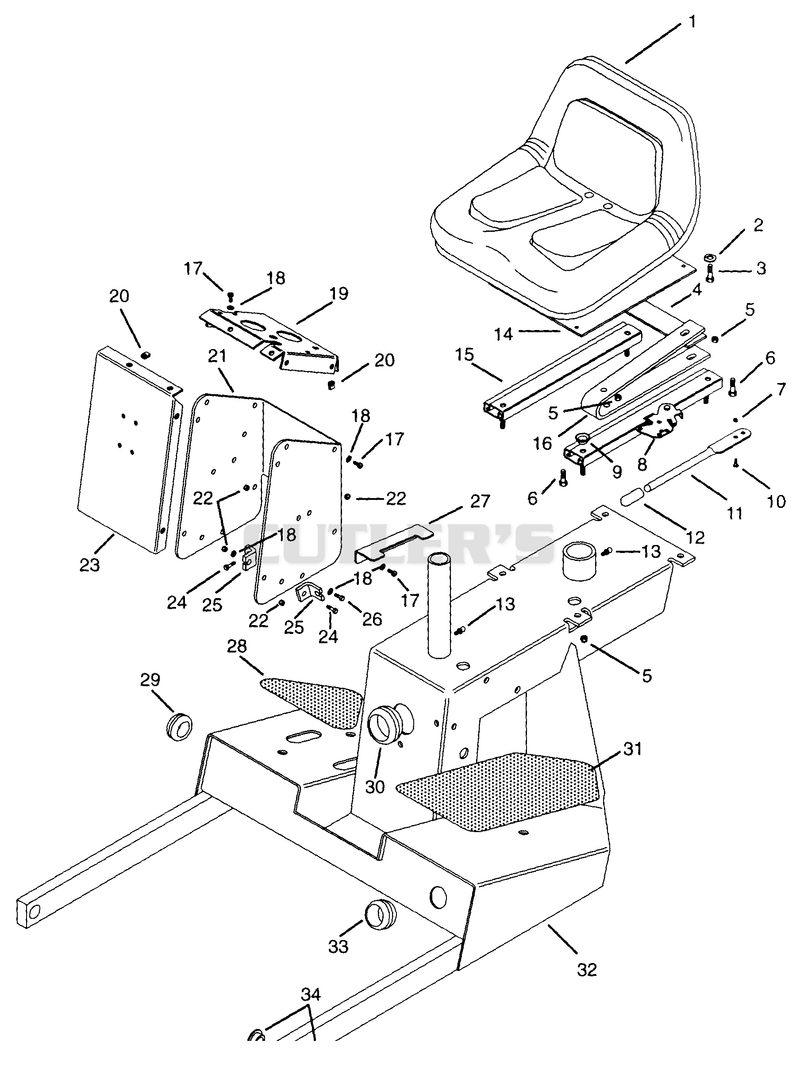 SULKY FRAME & SEAT