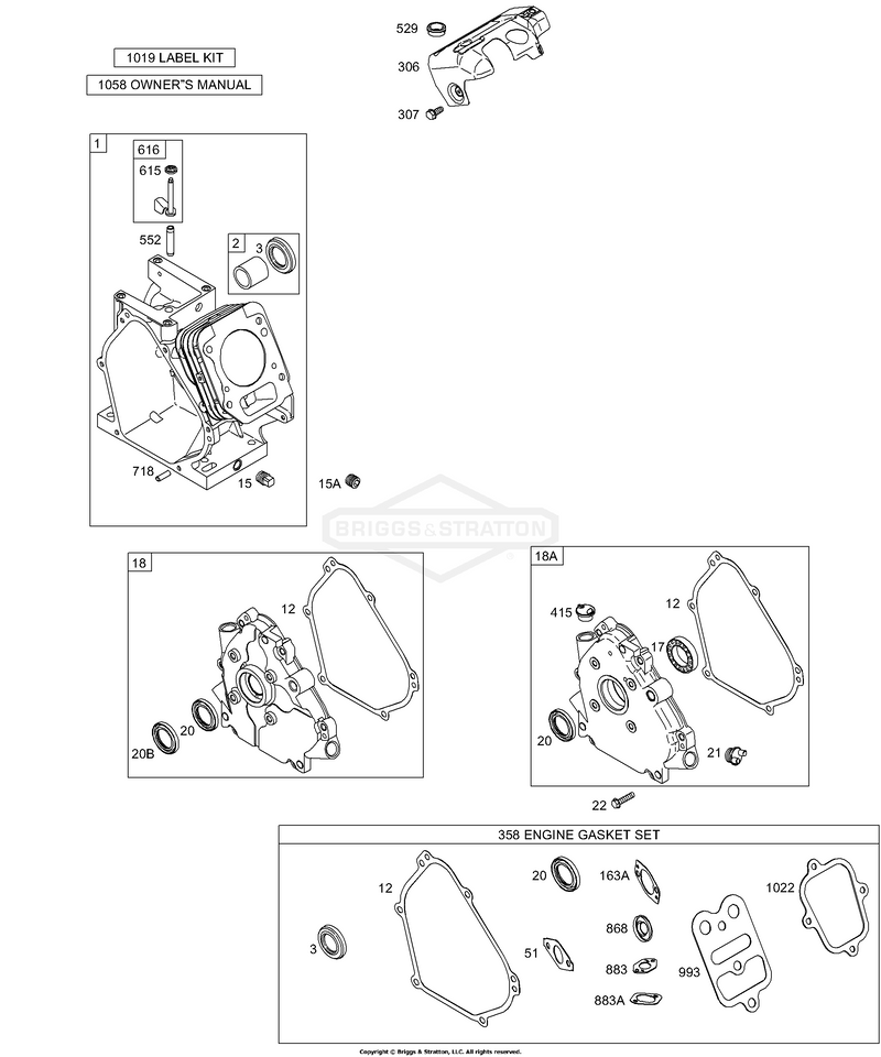 Crankcase Cover/Sump, Cylinder, Kits/Gasket Sets - Engine
