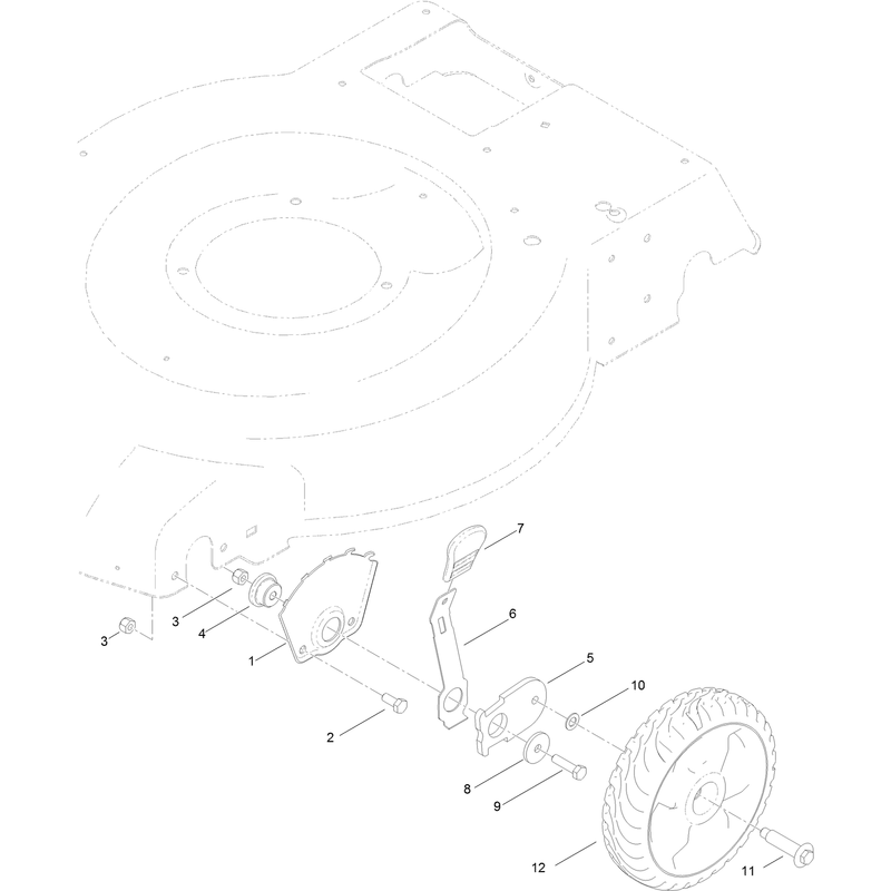 Front Wheel and Height of Cut Assembly