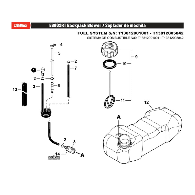 FUEL SYSTEM S/N: T13812001001 - T13812005842