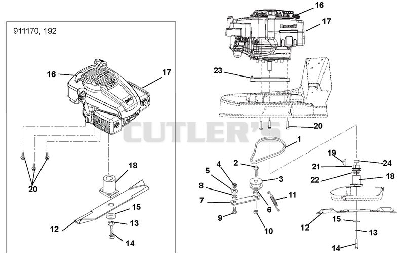 Engine, Blade And Belt