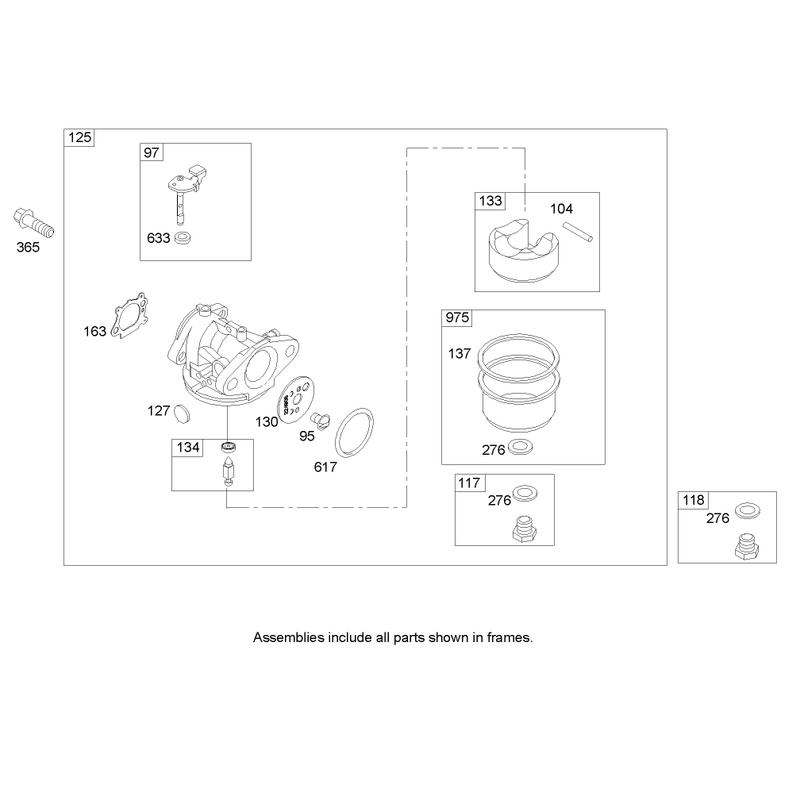 Carburetor Assembly Briggs and Stratton 122K02-0172-E1