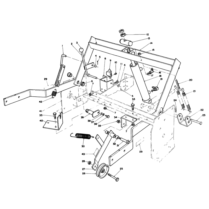 Parking Brake and Lift Frame Assembly