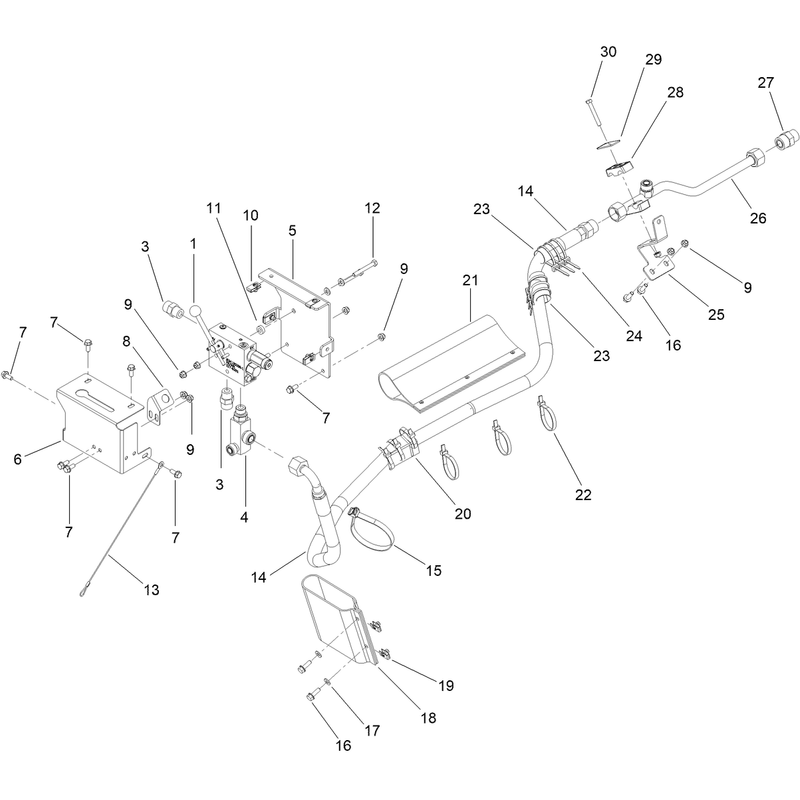 Vibratory Plow Plumbing Assembly