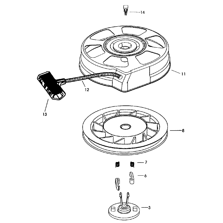 Recoil Starter No 590739