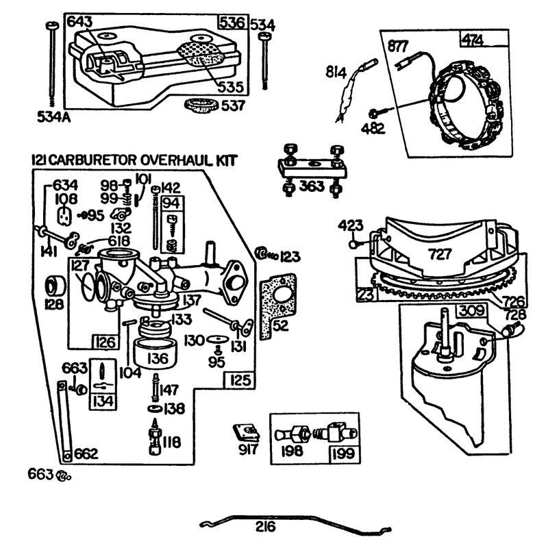 Engine Briggs & Stratton Model 252707-0637-01 (model 57360)