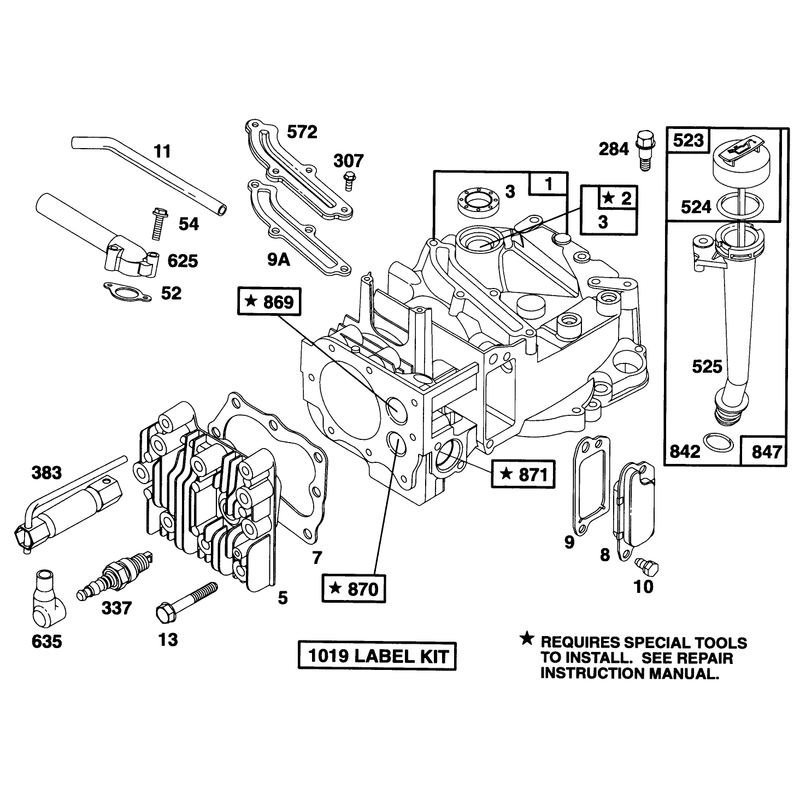 Engine Briggs and Stratton Model 122702-0182-01