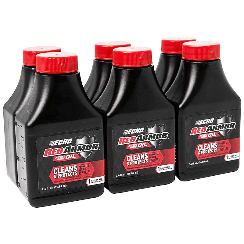 Echo Red Armor 2-Cycle Oil 24-Pack - 2.6oz Bottles For 50:1 Gas Mix Ratio