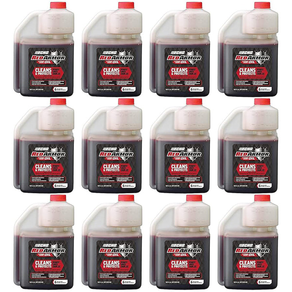 Echo 6550006 Red Armor 2-Stroke Oil 16 oz bottle 50:1 Mix for 6 Gallons - 12 PACK