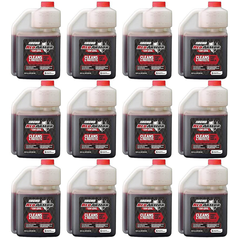 Echo 6550006 Red Armor 2-Stroke Oil 16 oz bottle 50:1 Mix for 6 Gallons - 12 PACK