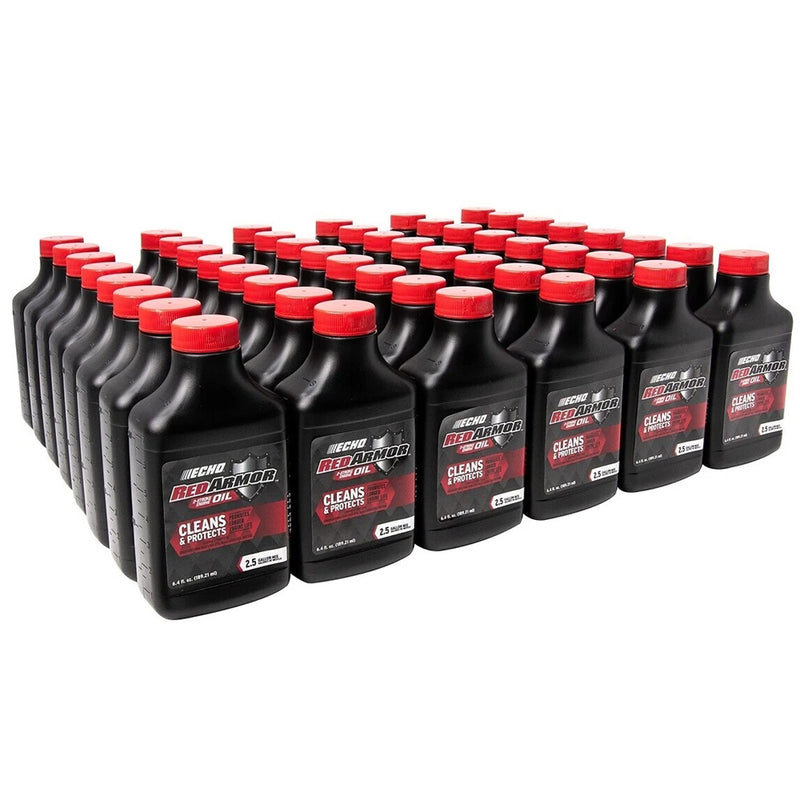 Echo 6550025 Red Armor 2-Stroke Oil 6.4 oz bottle 50:1 Mix for 2.5 Gallons - 48 PACK