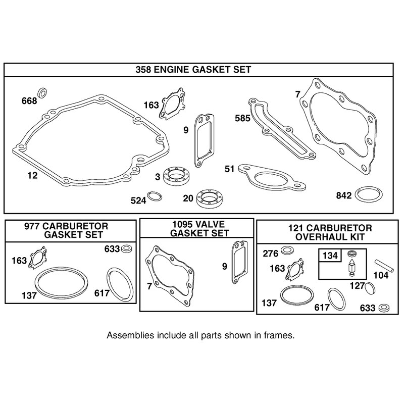Gasket Assembly Briggs and Stratton Model 12h802-1776-B1