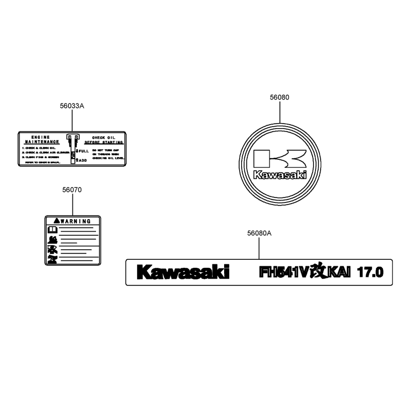 Label Assembly Kawasaki FH541V-BS30 R