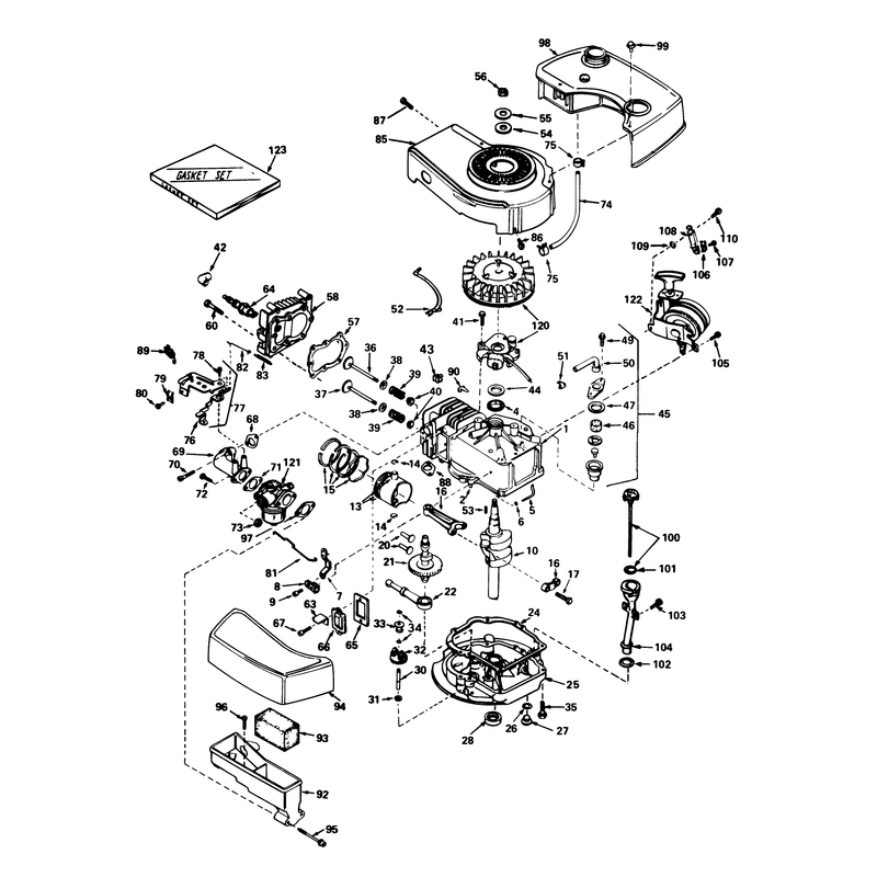 Engine Tecumseh Model Tnt 100-10049b