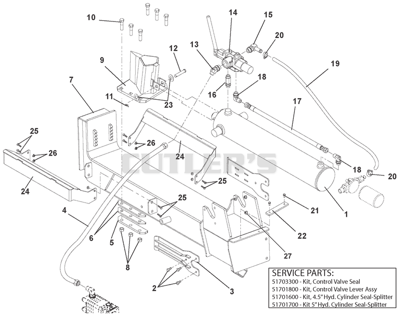 Beam And Hydraulic Cylinder