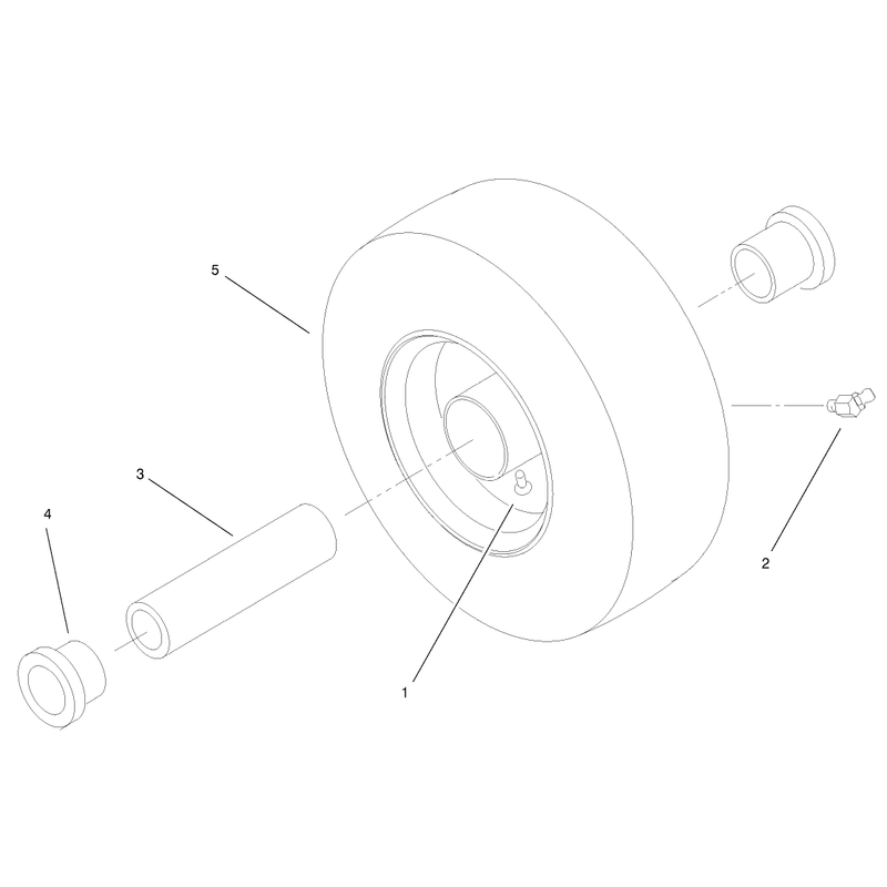 Caster Wheel and Tire Assembly