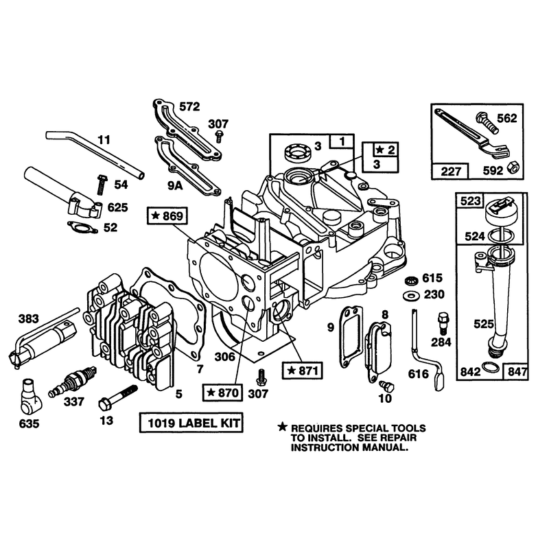 Engine Briggs and Stratton Model 124702-3115-01