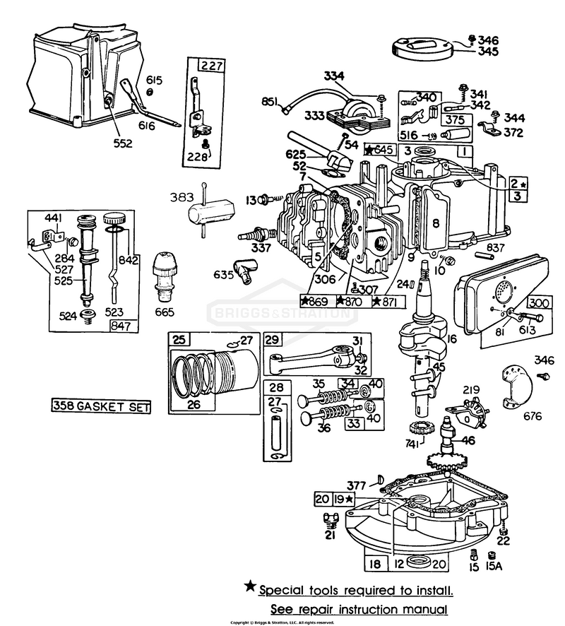 Cyl, Mufflers, Piston, Sump