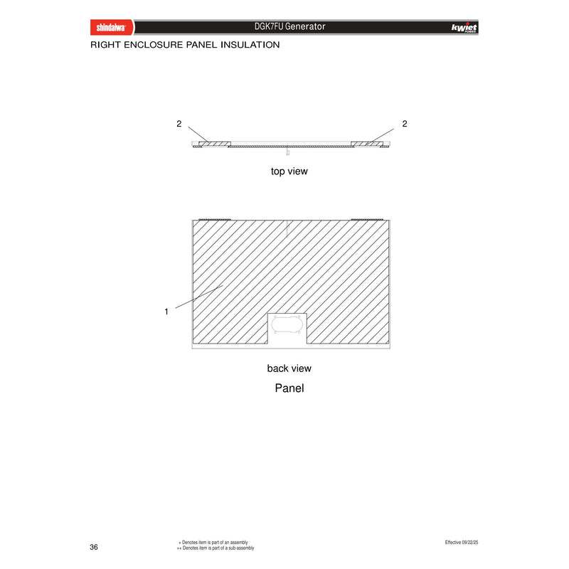 RIGHT ENCLOSURE PANEL INSULATION