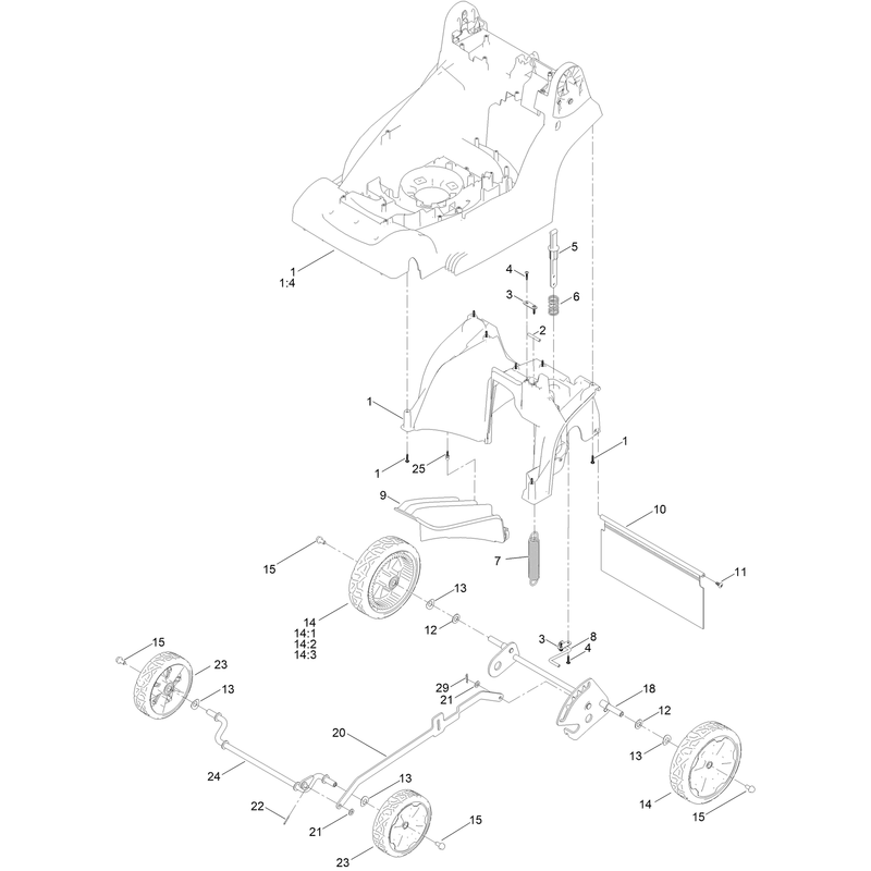 Traction and Height of Cut Assembly