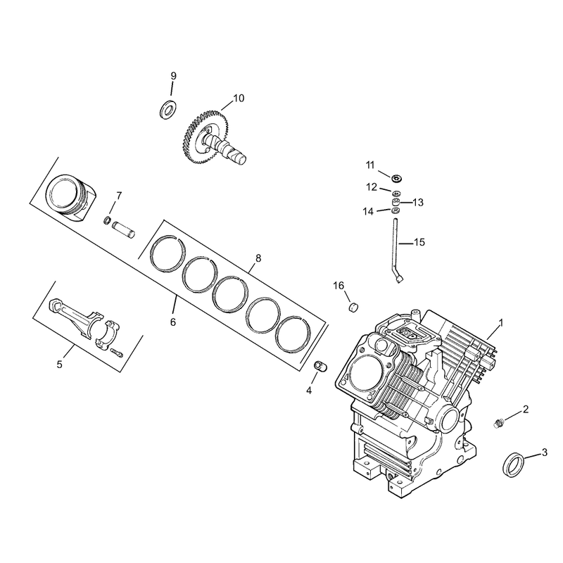 Group 2 Crankscase Assembly Kohler CH20S-64684