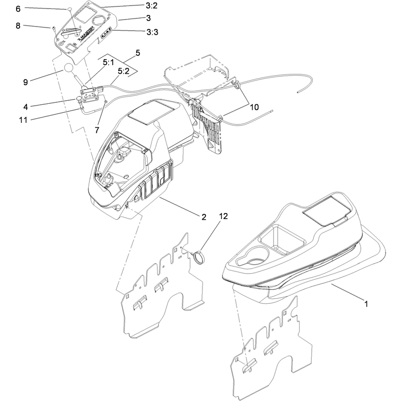 Fender, Console and Control Assembly