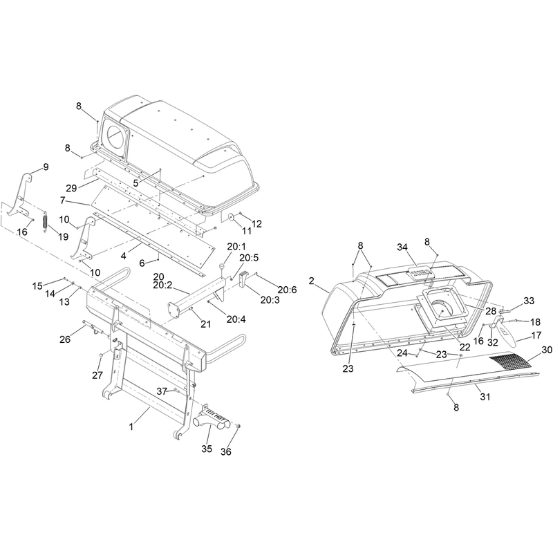 Twin Hood and Frame Assembly