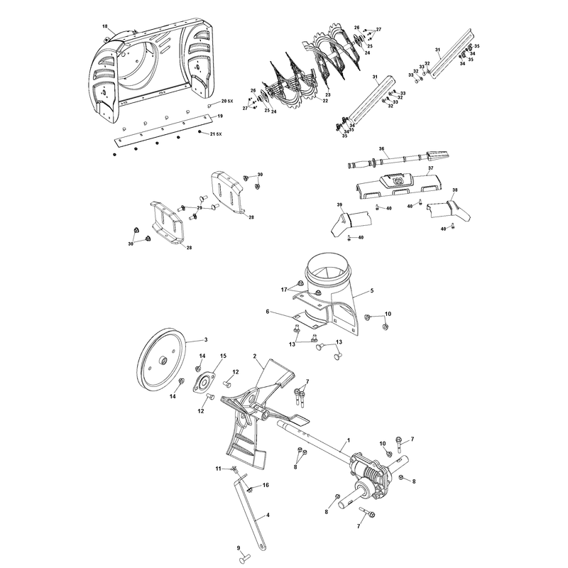 AUGER HOUSING AND IMPELLER