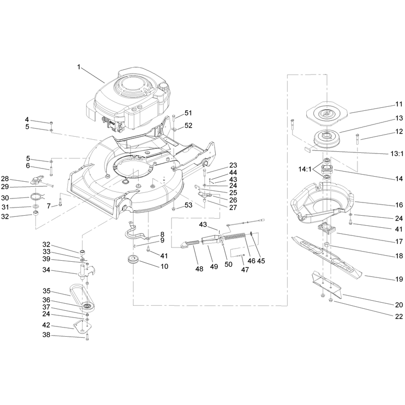 Engine Belt and Blade Assembly